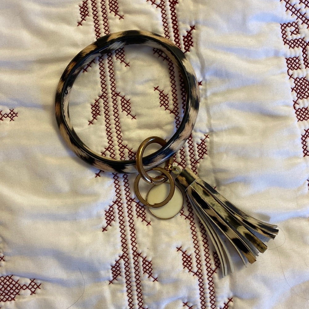 Leopard Print Key Ring